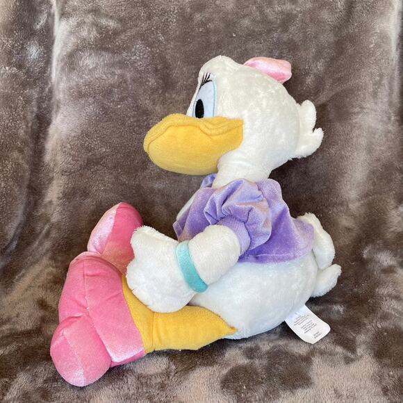 Disney Store Daisy Duck Velour Plush Purple Pink 16" Stuffed Animal READ - Picture 2 of 12